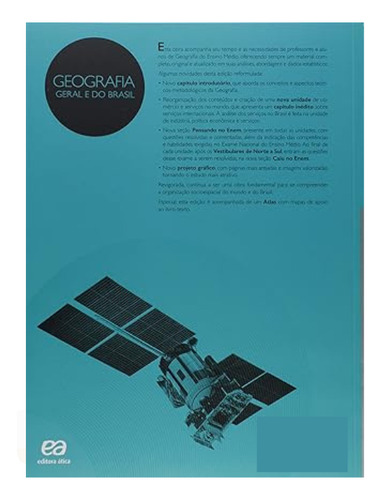 Livro Geografia Geral E Do Brasil De João Carlos Moreira Volume Unico Em Português 2018 Editora Ática Didáticos