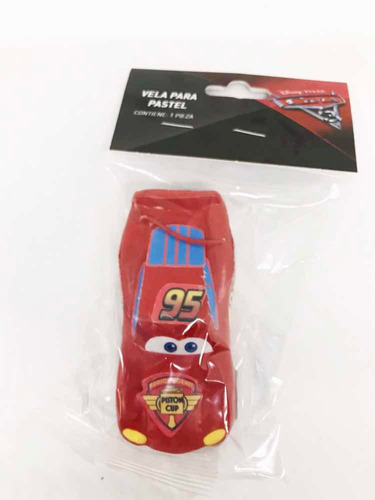 Vela Velita Cars Rayo Mcqueen Carro Cera Figura Cumpleaño Gm