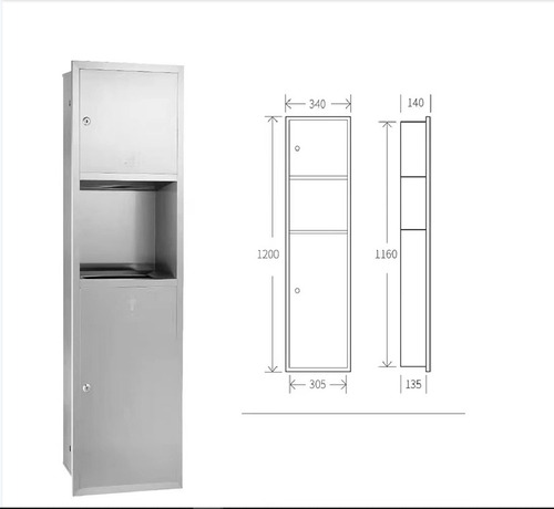     Dispensador De Toallas De Papel Empotrado De Acero Inox