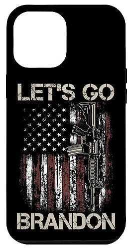 Funda For iPhone 14 Pro Max Let's Go Brandon Gun America-02