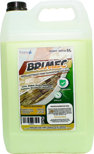 Brimec | Abrillantador Para Superficies Solidas 5 L