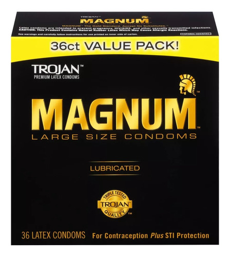 Condones Magnum 36 Pzs Premium Tamaño Grande Americano Origi