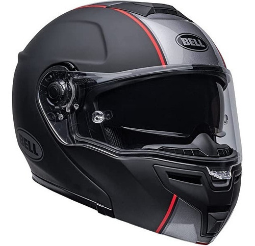 Capacete Bell Srt Modular C Óculos Hart Luck Jamo Preto Verm Cor Preto Fosco/Vermelho Tamanho do capacete L - G 59 60