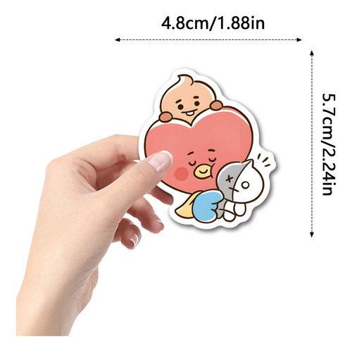 Bts Pegatinas Dibujos Animados Niños Pegatinas 82pcs