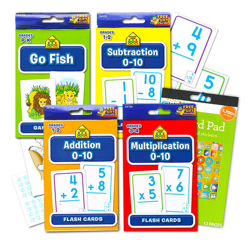 Juego De Tarjetas De Matem&aacute;ticas School Zone Para Ni&