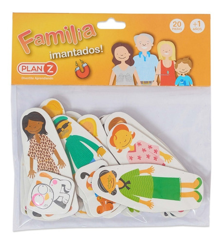 Imagen 2 de 6 de Familia Imantada Para Pizarron Infantiles Juguete Didactico