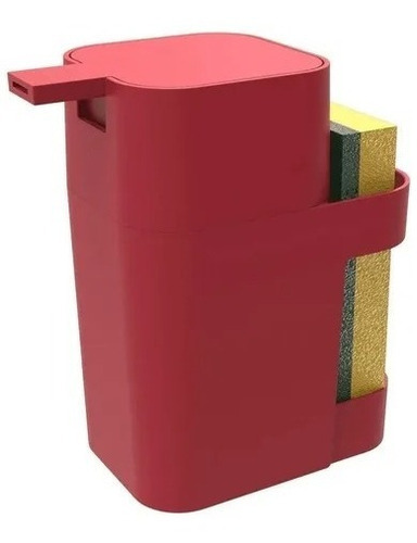 Dispenser Para Detergente E Bucha - Soprano Cor Vermelho