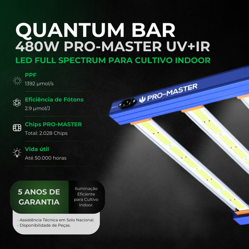 Led Quantum Board 480w Chips Igual Lm301h Deep Red 660nm Luz Branco