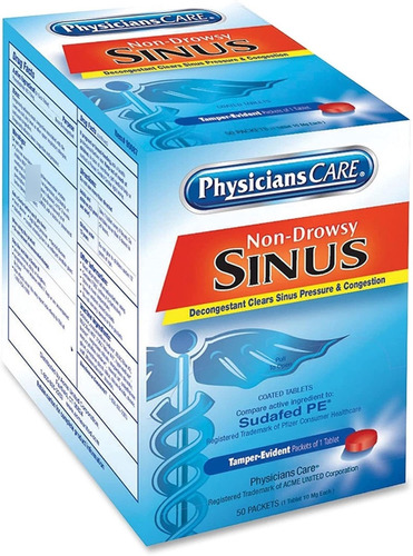 Physicianscare Sinus Decongestant Congestion Medication, 2 T