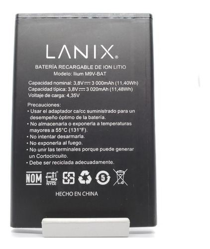 Batería Mod:m9v-bat Lanix X860 Original