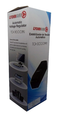Imagen 9 de 9 de Estabilizador de tensión Lyonn TCA TCA-2000NV 2000VA entrada y salida de 220V CA negro