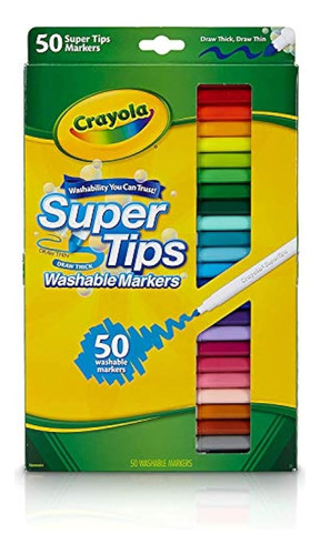 Crayola 50ct Lavable Super Tips Marcadores 50 Color Variedad