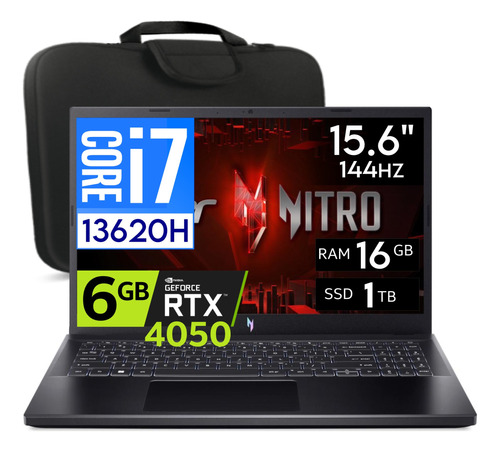 Acer Nitro 5 Core I7 13620h Rtx4050 16gb Ram 1tb Ssd 15.6 