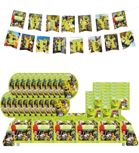 Suministros Y Decoraciones Para Fiestas De Shrek (para 20), 