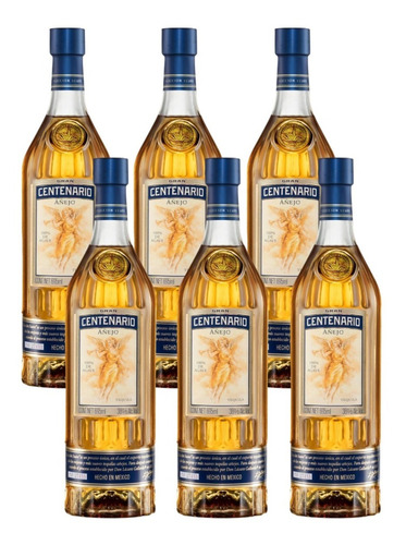 Caja De 6 Tequila Gran Centenario Añejo 695 Ml