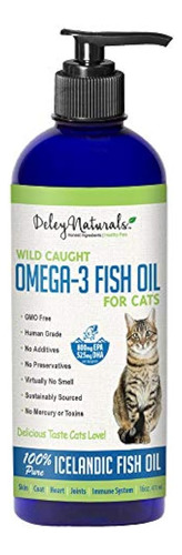 Deley Naturals Aceite De Pescado Salvaje Para Gatos - 16 Oz