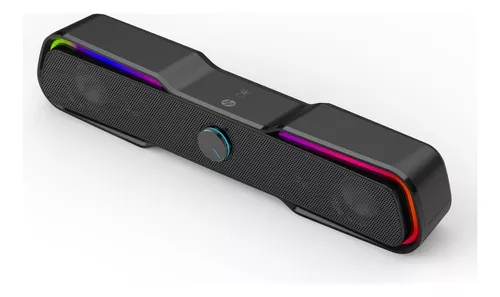 Barra de sonido para computadora, altavoces de PC alimentados por USB, con  sonido estéreo de alta fidelidad, luces RGB y control de volumen para