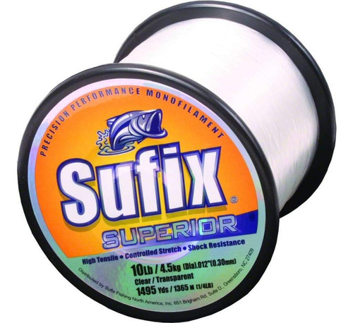 Sufix Hilo De Pesca De Tamaño Superior De 1/4 Lb Amarillo