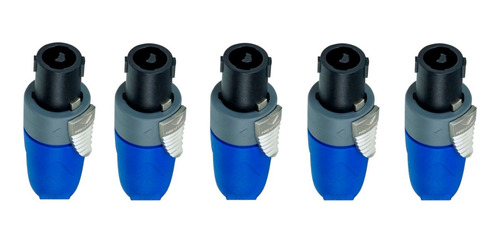 Imagem 1 de 5 de Kit 5 Conector Speakon Femea 2 Polos Com Trava Nl2fx Neutrik