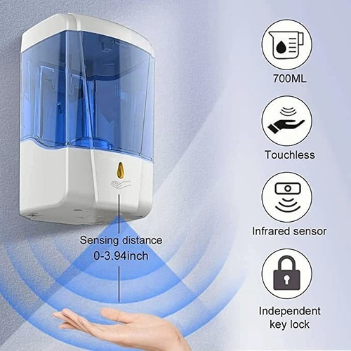 Imagen 3 de 9 de Dispensador Automático Despachador Gel Jabón Antibacteriano
