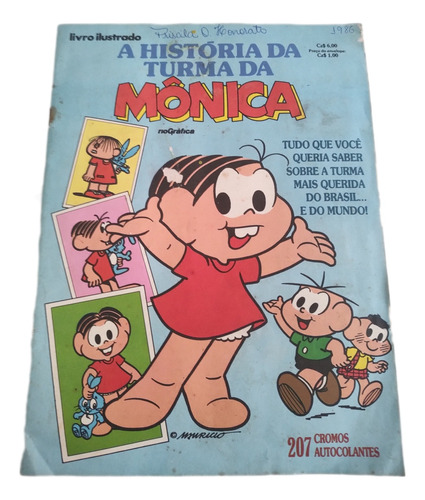 Álbum Figurinha A História Da Turma Da Monica 1986 Descrição