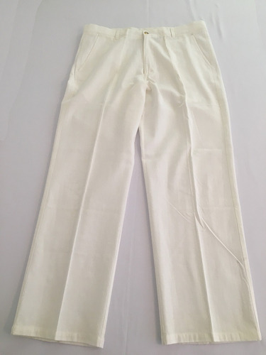 Pantalon Caballero Blanco Lino Fino 34x32