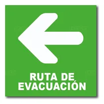 Comprar Señalamiento Ruta De Evacuación Izquierda Letreros Señal