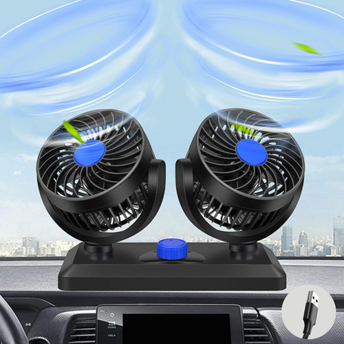 Ventilador Plegable De Doble Cabeza Para Automóvil, 5v