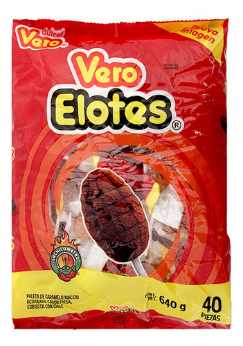 VERO PALETA ELOTE ENCHILADA 40 PIEZAS De 17 GR