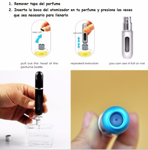 Atomizador Perfume Botella Portatil Recargable 3x45 Soles