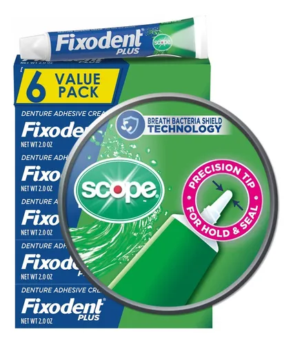Fixodent Adhesivo En Crema Para Dentadura Con Sabor Plus