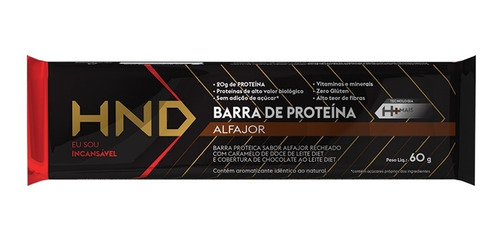 5 Barras De Proteína 60g Cada Sabor Alfajor Hinode Cód 17508