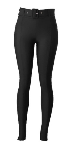 Calça Legginng De Cirre Com Cinto Feminina Moda Blogueira 