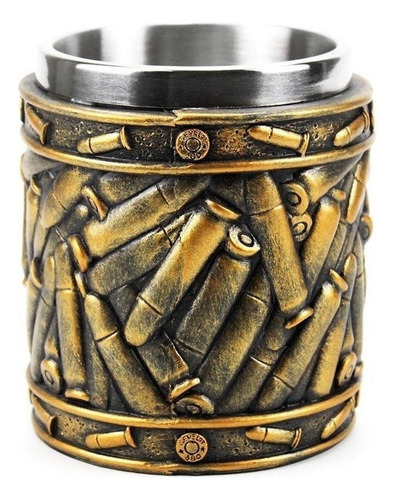 Caneca De Caneca De Pistola De Revólver Con Bala De Munição Color Caqui