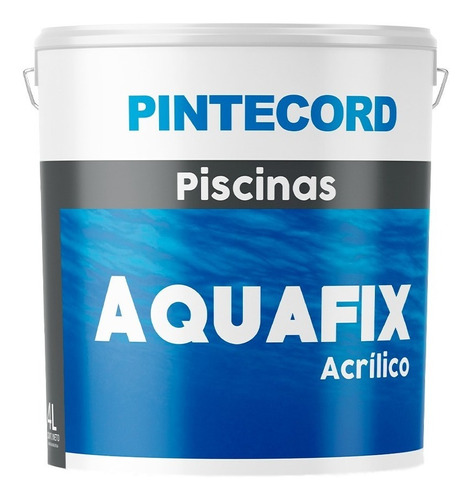 Latex Piscinas Pileta Pintura Al Agua Pintecord Aquafix 4 Lt