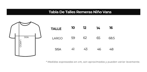 Imagen 5 de 5 de Remera Vans Classic De Niño Original