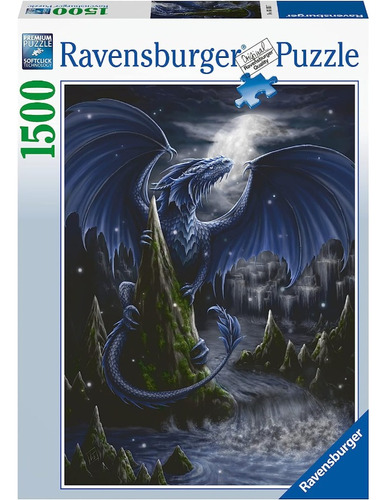 Rompecabezas Ravensburger 1500 El Dragon Azul Oscuro Puzzle