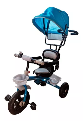 Triciclo Infantil Empurrador Passeio Motoca Cobertura Sol