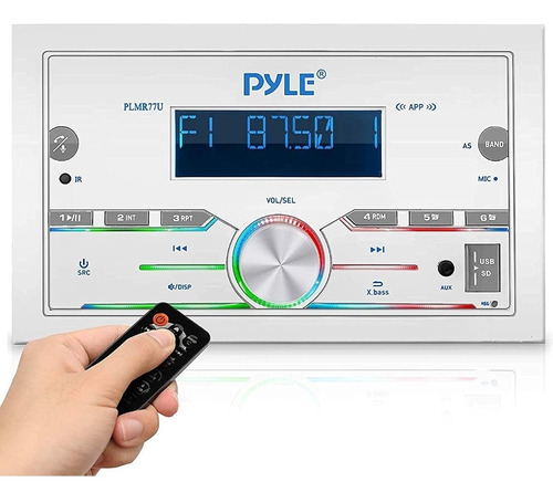 Estereo Marino Pyle Bluetooth (am/fm/mp3/usb/aux/sd) Plmr77u