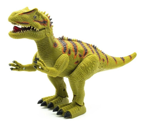 Dinosaurio Tiranosaurio Rex  L30cm Sonido Camina A Pilas