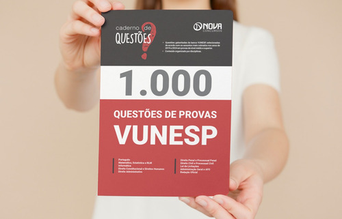 Apostila Vunesp - Livro Com 1000 Questões Gabaritadas - Editora Nova