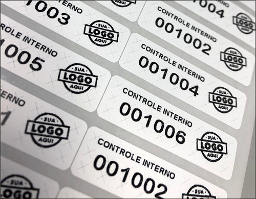 Lacre Destrutível Numerado 50x14mm Personalizado 1000 U