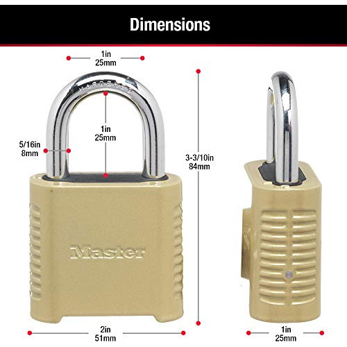 Master Lock 875d - Cerradura De Combinación Para Exteriores