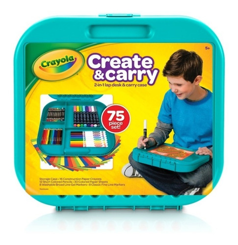 Kit Arte Crayola Create & Carry X 75 Piezas Ideal Viajes