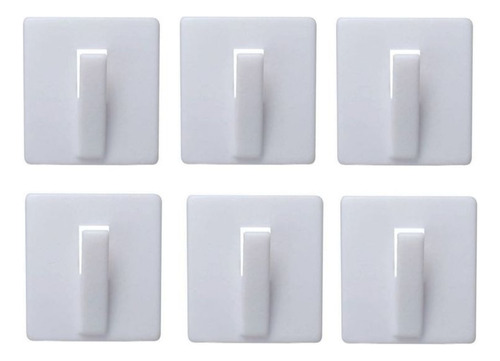 Pack X 16 Gancho Percha Autoadhesivas Pared Blancas