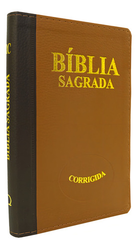 Bíblia Sagrada Rc Slim - Luxo Bicolor Marrom Escuro E Marrom Claro: Corrigida, De João Ferreira De Almeida. Única, Vol. Único. Editorial Edifique, Capa Mole, Edição 1a Edição Em Português, 2024
