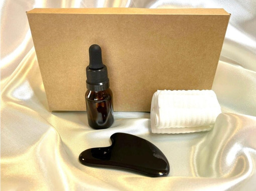 Kit Guasha Clásica De Obsidiana Negra + Aceite De Regalo!!!