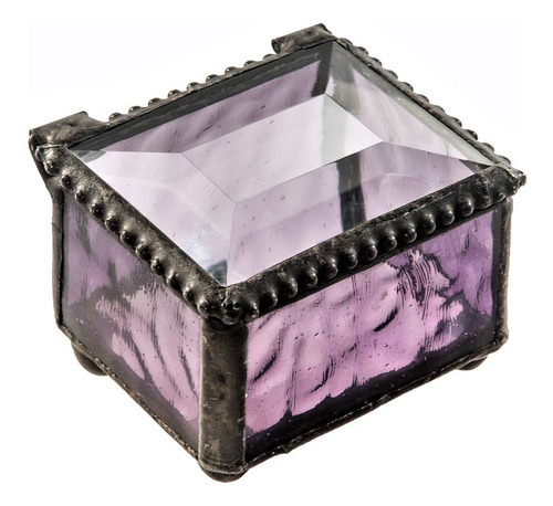 J Devlin Box 325  2 Mini Purpura Vidrieras Caja De Recuerdo