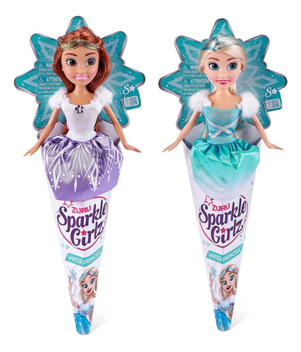 Boneca - Sparkle Girlz - Princesa No Cone - Vestido Azul