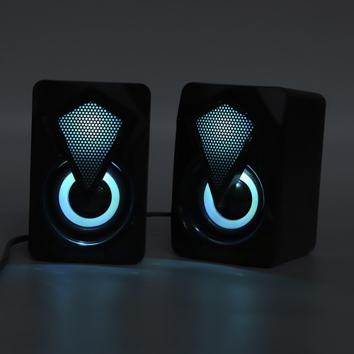 Altavoz Usb Con Cable X2 Multipropósito De 7 Colores Rgb De